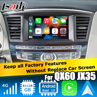 Giao diện Android 13 Carplay Box Yandex Navi cho hệ thống Infiniti QX60 / JX35 Qualcomm 8+128
