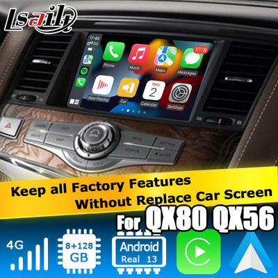 Infiniti QX80 / QX56 Android Auto Carplay Giao diện dựa trên Qualcomm 8+128