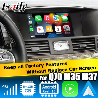 Android 13 8+128 Carplay giao diện video Cho Infiniti Q70 / M35 M37 Hỗ trợ Fuga Youtube
