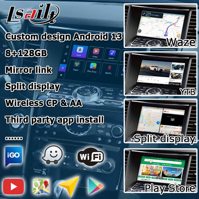 Android 13 điều hướng giao diện video xe hỗ trợ Waze / Youtube cho Infiniti QX70 / FX50 FX35 FX37