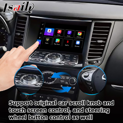 Android 13 điều hướng giao diện video xe hỗ trợ Waze / Youtube cho Infiniti QX70 / FX50 FX35 FX37