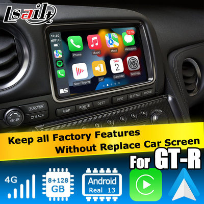 Android 13 8+128 Điều hướng không dây carplay giao diện video tự động Android cho Nissan GT-R GTR R35