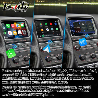 Android 13 8+128 Điều hướng không dây carplay giao diện video tự động Android cho Nissan GT-R GTR R35
