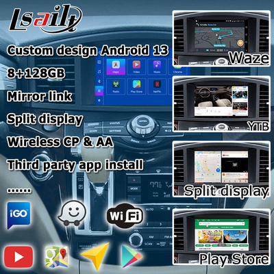 Android 13 Hệ thống giao diện chơi xe không dây cho Nissan Quest RE52 Elgrand E52 2011-2020