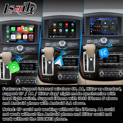 Android 13 Hệ thống giao diện chơi xe không dây cho Nissan Quest RE52 Elgrand E52 2011-2020