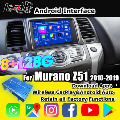 Lsailt 8G CarPlay / Android Multimedia Interface cho Nissan Murano, Quest, Patrol Infiniti QX với NetFlix, Google Map