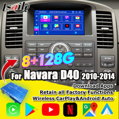 Lsailt Android 13 Smart Infortainment Interface cho Nissan Navara D40, Pathfinder R51 với CarPlay không dây, NetFlix