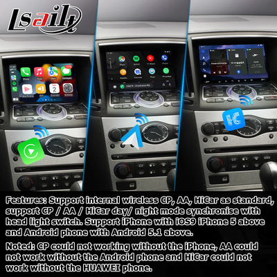Infiniti G series Skyline G37 G25 G35 Q40 V36 Android 13 giao diện video với carplay android auto
