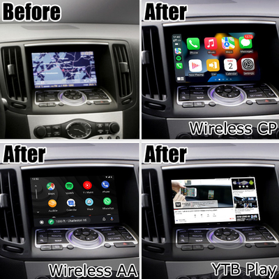Infiniti G series Skyline G37 G25 G35 Q40 V36 Android 13 giao diện video với carplay android auto