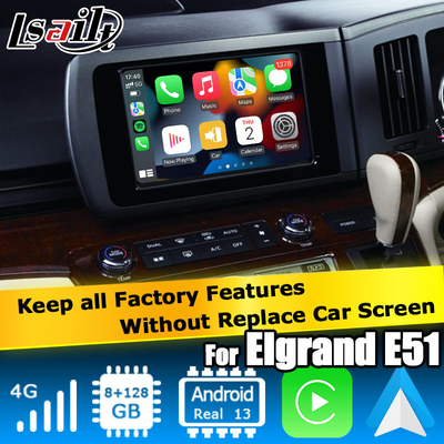 Nissan Elgrand E51 series 3 Android 13 Qualcomm 8+128GB Carplay Android Auto giao diện video