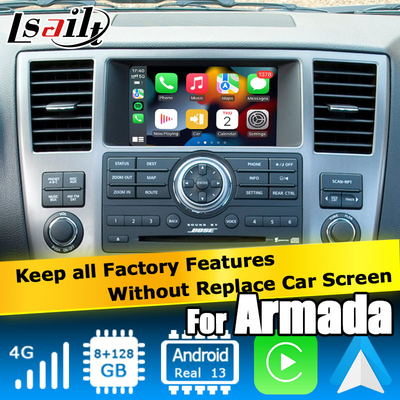 Nissan Armada TA60 kiểu nhà máy giao diện video đa phương tiện Android, hỗ trợ Carplay không dây Android Auto