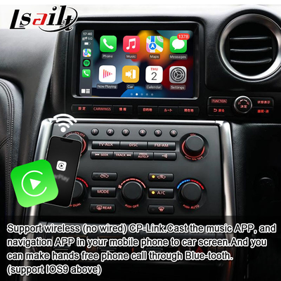 Giao diện CarPlay không dây / Mô-đun thông tin giải trí Android cho GT-R GTR R35 2008-2010 Mô hình JDM Bao gồm NetFlix, YouTbe