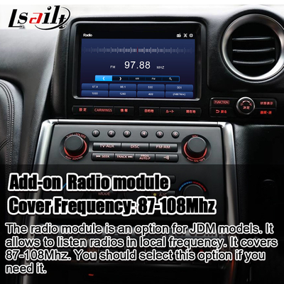Giao diện CarPlay không dây / Mô-đun thông tin giải trí Android cho GT-R GTR R35 2008-2010 Mô hình JDM Bao gồm NetFlix, YouTbe
