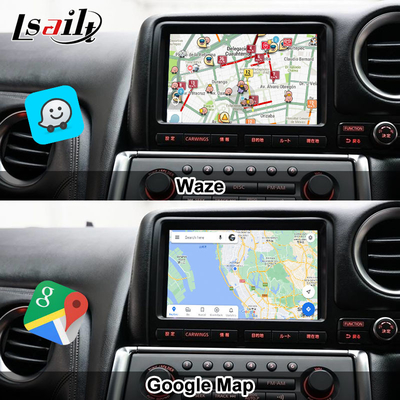 Lsailt Giao diện đa phương tiện Android cho GT-R GTR R35 2011-2016 Giao diện Carplay không dây bao gồm YouTube, GPS,8+128 GB