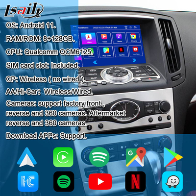 8G Android Infotainment Module cho Infiniti G35 G37 Q60 Q40 2008-2016 Bao gồm YouTube, Google Play của Lsailt