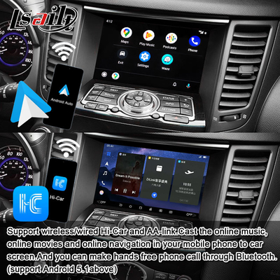 Lsailt 8G giao diện đa phương tiện Android cho Infiniti QX70 FX35 FX37 2008-2017 tích hợp không dây CarPlay, Android Auto
