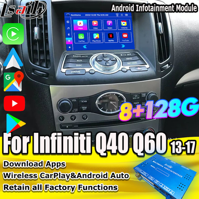 Lsailt 8G Android Multimedia Interface cho Infiniti Q40 Q60 G37 G35 Infotainment Module tích hợp Wireless CarPlay