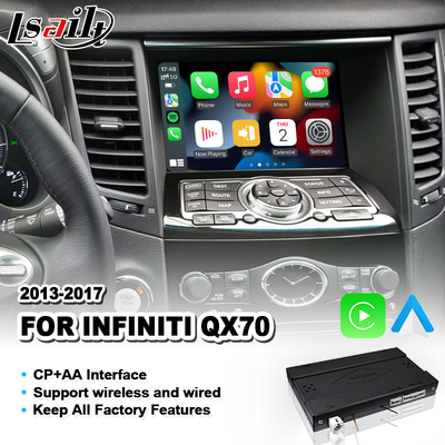 Lsailt Wireless Android Auto Mirrorlink Carplay Interface cho Infiniti QX70 2013-2017