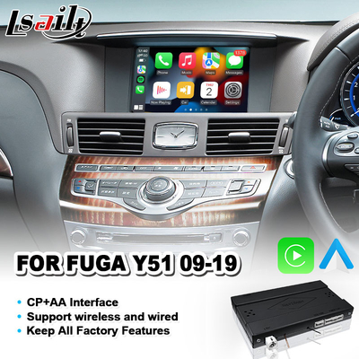 Android Auto OEM tích hợp giao diện video Carplay cho Nissan Fuga Y51 2009-2019