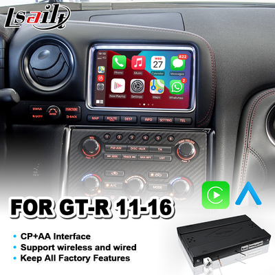 Lsailt Android Auto CP AA OEM tích hợp giao diện video Carplay cho Nissan GTR GT-R R35 2011-2016