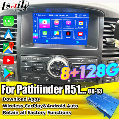 Lsailt OEM tích hợp giao diện video đa phương tiện Android cho Pathfinder R51 Nissan Navara D40 CarPlay& Android Auto Retrofit