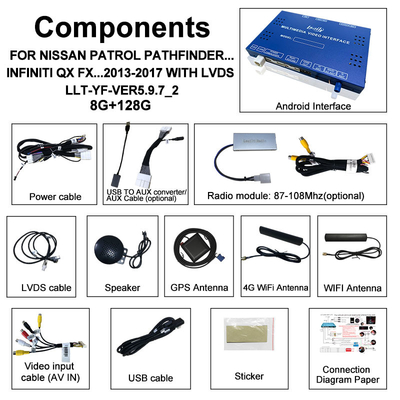 Lsailt OEM tích hợp giao diện video đa phương tiện Android cho Pathfinder R51 Nissan Navara D40 CarPlay& Android Auto Retrofit
