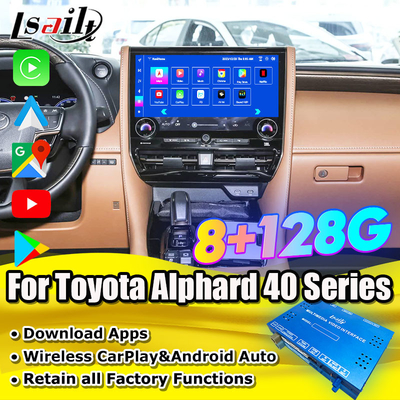 Android 13 Giao diện đa phương tiện Android cho Toyota Alphard 40 Series 2023-2024 Harrier, Hỗ trợ Vellfire YouTube, NetFlix, Google Play, Máy ảnh 360 Panorama