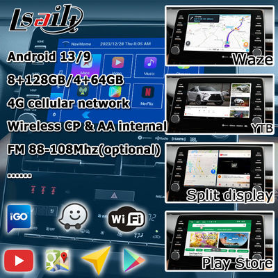 Giao diện video 8 inch Android auto carplay giao diện video cho toyota avalon touch 3 2018-present