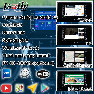 Toyota Harrier Venza Android 13 giao diện video đa phương tiện 2019-hiện tại không dây carplay android auto