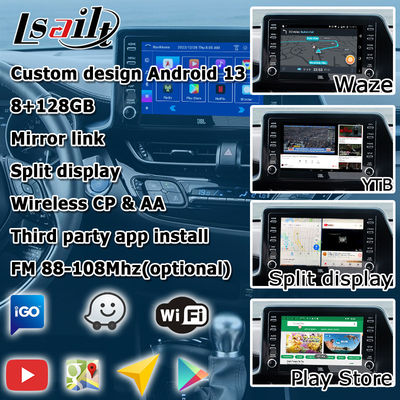 Giao diện đa phương tiện Android 13 cho Toyota C-HR CHR với Android Auto và CarPlay