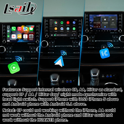 Car Video Interface không dây carplay Android auto Android 13 TOYOTA Highlander