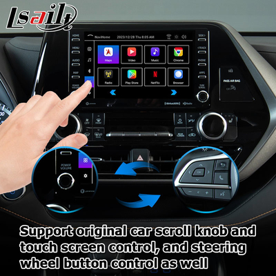 Car Video Interface không dây carplay Android auto Android 13 TOYOTA Highlander