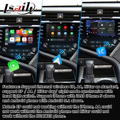 Màn hình cảm ứng Carplay Android Auto Giao diện video Toyota Camry Bluetooth Wifi USB