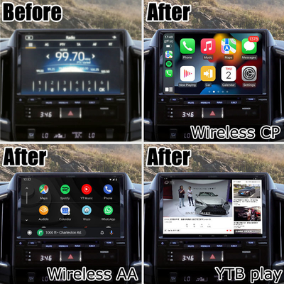 Giao diện video Android 13 cho Toyota Land Cruiser LC200 GXR với chế độ xem phía sau WiFi carplay android auto