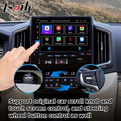 Giao diện video Android 13 cho Toyota Land Cruiser LC200 GXR với chế độ xem phía sau WiFi carplay android auto