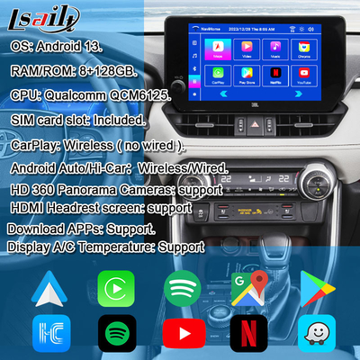 Android 13 Giao diện thông tin giải trí Android cho Toyota RAV-4 2023-Crown, Alphard, Harrier Nâng cấp màn hình OEM với Hệ thống đa phương tiện Android, YouTube