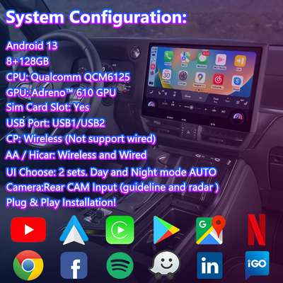Lsailt Android Carplay Multimedia Video Interface cho 2024-Lexus GX GX550 hiện tại