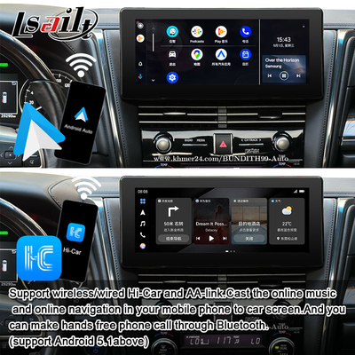 Android 13 Lexus Video Interface Nâng cấp màn hình OEM cho LM350 LM500H NX RX ES Retrofit Kits bao gồm YouTube, NetFlix,Wireless CarPlay