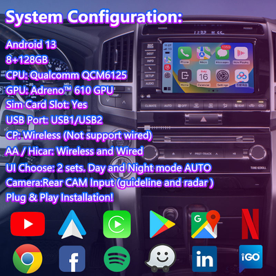 Lsailt Android Multimedia Video Interface cho Toyota Land Cruiser LC200 V8 LC 200 2012-2015