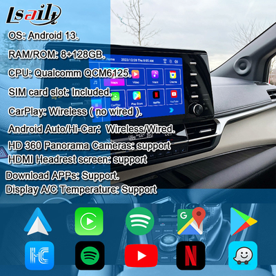 Tích hợp OEM và nâng cấp giao diện Android cho Toyota Sienna 2018-2021 Camry, RAV-4 Hỗ trợ đa phương tiện trong xe YouTube, NetFlix, Máy ảnh 360 độ
