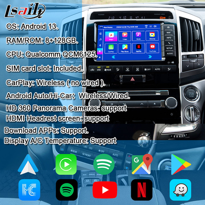 Mô-đun nâng cấp Android OEM cho Land Cruiser 2013-2021 Bộ tích hợp CarPlay không dây YouTube, Google Map, Android Auto