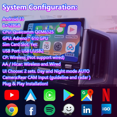 Lsailt Android Multimedia Video Interface cho 2018-2022 Toyota Land Cruiser LC200 GX-R LC 200 GXR