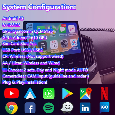 Lsailt Android Multimedia Video Interface cho Toyota Land Cruiser LC200 GXR GX-R FST LC 200 2018-2022