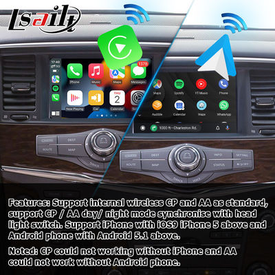 Nissan Patrol Armada Y62 2011-2017 Giao diện video Android Auto Carplay không dây