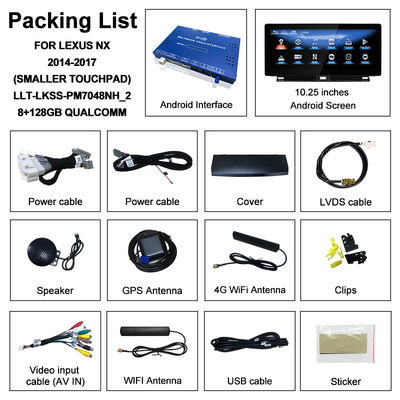 Màn hình Android Lexus 8 Core Qualcomm Multimedia DisPlay cho LEXUS NX200T NX300H 2014-2021 Hỗ trợ Điều khiển Núm Xoay Joystick, YouTube, Google Play, CarPlay
