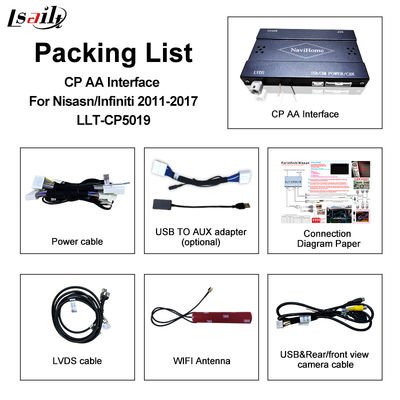 Giao diện CarPlay cho Infiniti Q70 Q70L M35 M45 Fuga 2009-2019 Bộ chuyển đổi Android Auto không dây Tích hợp Phản chiếu điện thoại di động, Nhiệt độ AC