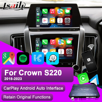 Module Apple CarPlay Android Auto Lsailt cho Crown S220 GSW224 2018-2022 Tích hợp Điện thoại Di động Chiếu màn hình, Camera lùi