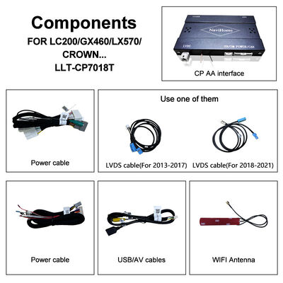 Giao diện Apple CarPlay cho Crown S210 AWS210 GRS210 GWS214 GWS215 Majesta Athlete Royal Saloon tích hợp Android Auto, Camera ngược, khí hậu AC