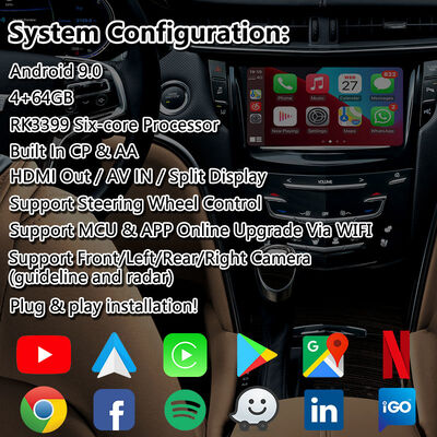 Giao diện đa phương tiện video Carplay Android Lsailt cho hệ thống CUE Cadillac XTS 2013-2019