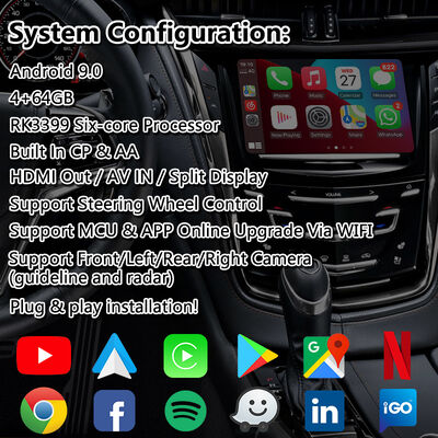 Giao diện Video GPS Android Lsailt cho Hệ thống CUE Cadillac CTS 2013-2019 với Carplay